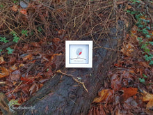 Load image into Gallery viewer, Customised Robin Pebble Art & Willow 5" White Box Picture Frame - thewillowheartist