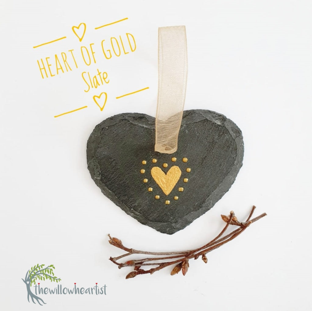 Heart of Gold Slate - thewillowheartist