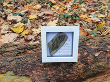 Load image into Gallery viewer, Hope Feather &amp; Poem Pebble Art  5&quot;White Box Picture Frame - thewillowheartist
