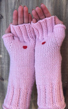 Load image into Gallery viewer, Spring Pink Fingerless Gloves - thewillowheartist
